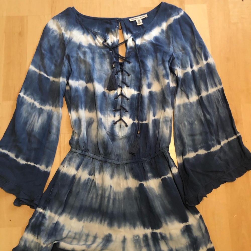 american eagle tie dye romper